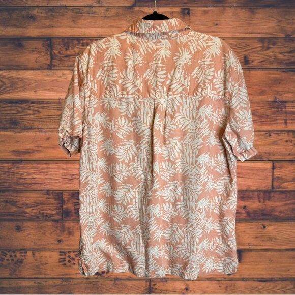 5 for $25🔥Magellan Coral Palm Tree Print Button Front Classic Fit Shirt XL - Picture 2 of 5